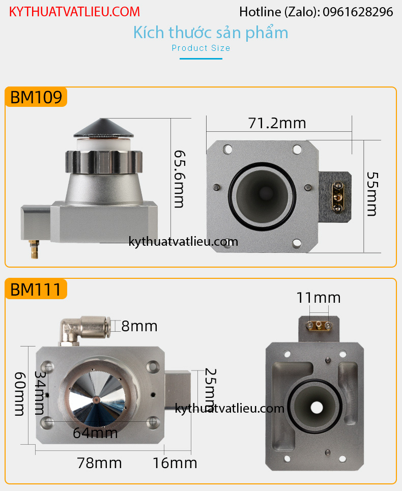 Đầu cảm ứng laser fiber