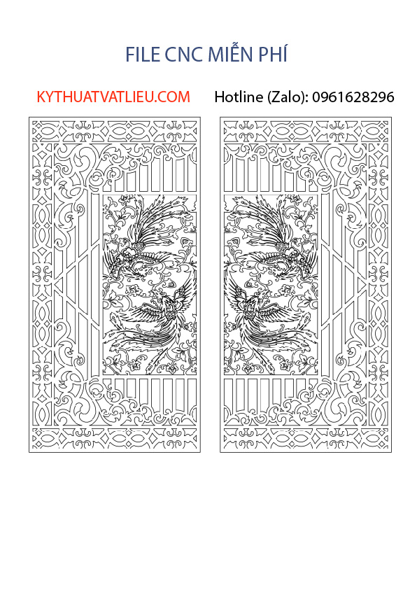 kythuatvatlieu com File CNC miễn phí mẫu cổng 00