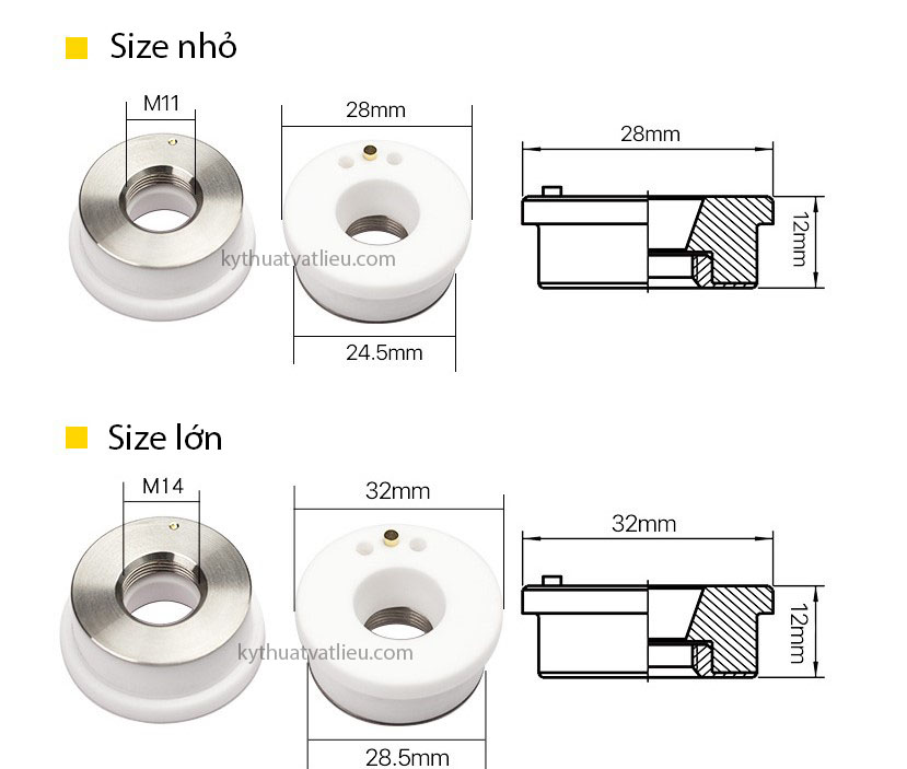 Vòng sứ laser fiber ceramic ring size